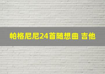 帕格尼尼24首随想曲 吉他